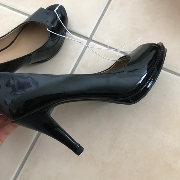 Black Peep Toe Heels - Picture 7 of 7
